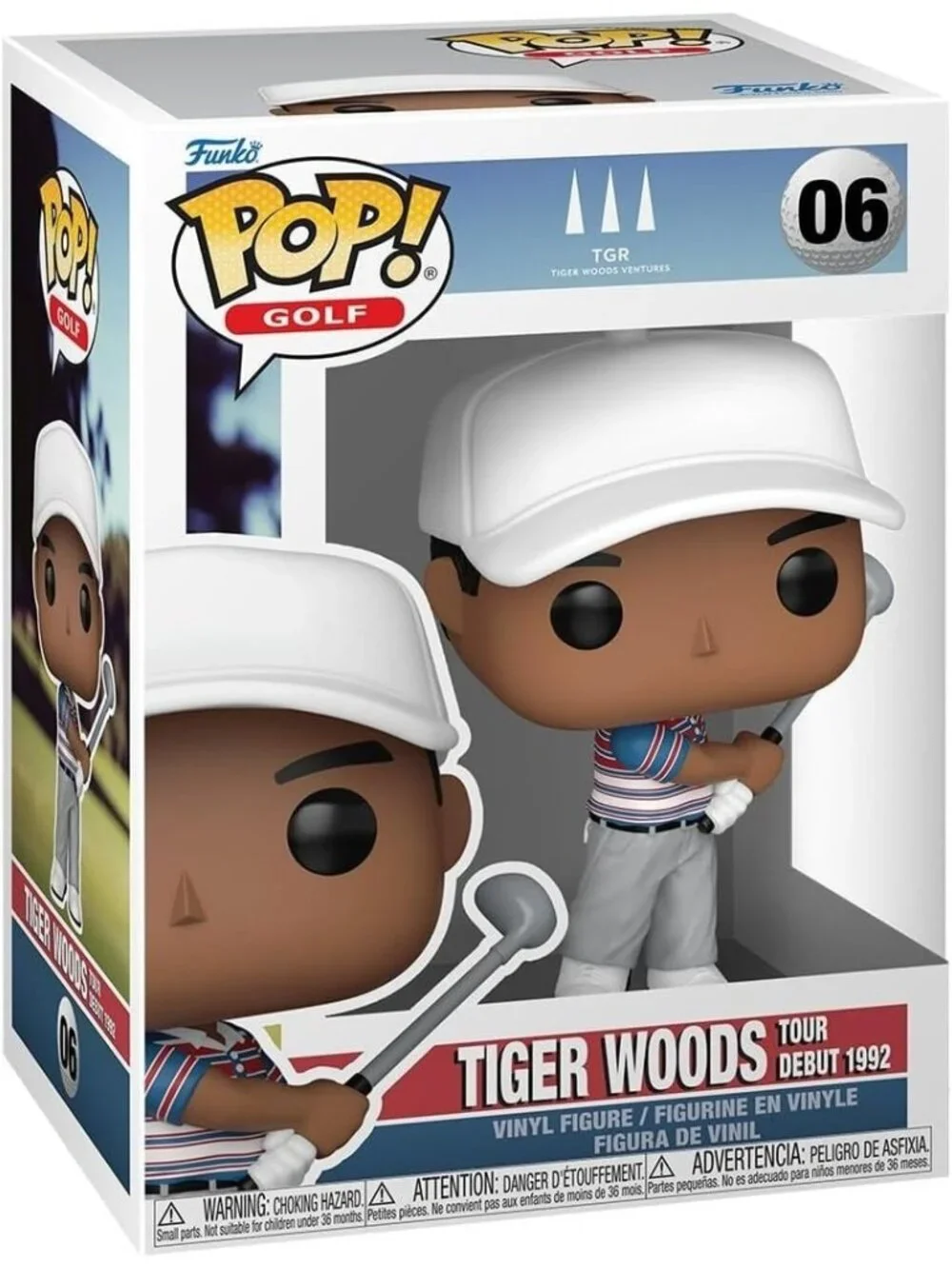 Funko Pop Golf-Tiger Woods Ventures - Tiger Woods Tour Debut 1992  (#06, NEW)